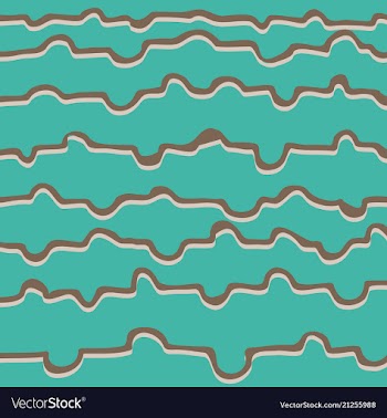 Color hand-drawing wave sea background abstract vector image