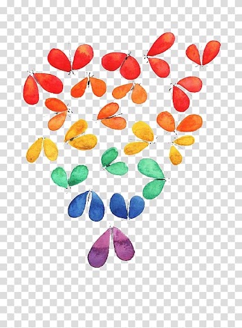 Color Illustration, Color butterfly transparent background PNG clipart