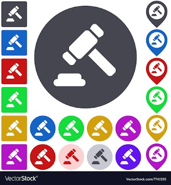 Color legal icon set vector image