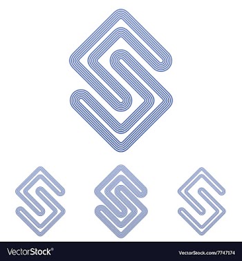 Color line science logo design set vector image