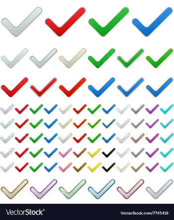 Color metallic rounded confirm button set vector image