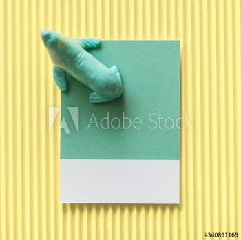Color miniature sea lion figure