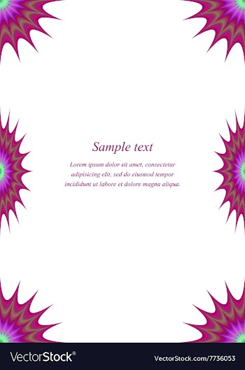 Color page corner design template vector image