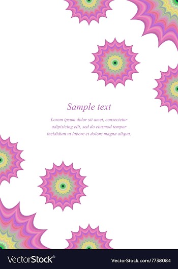 Color page corner design template vector image