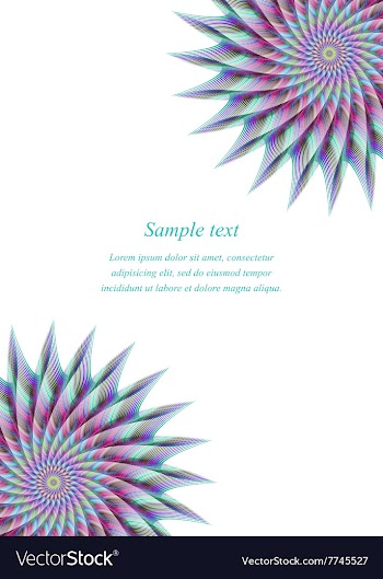 Color page corner design template vector image