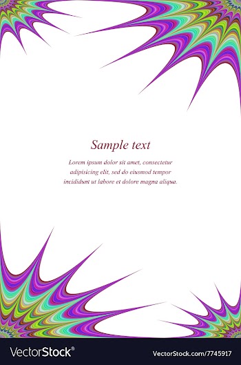 Color page corner design template vector image