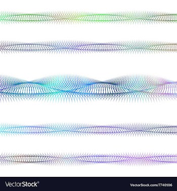 Color page text divider line set vector image