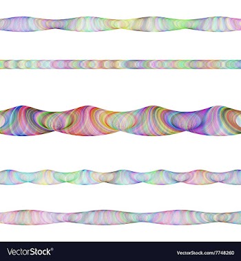 Color page text divider line set vector image