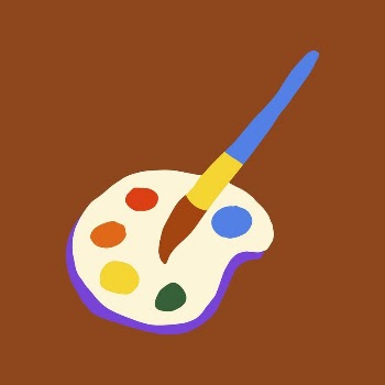 Color palette, brush sticker, cute | Free Vector Illustration - rawpixel