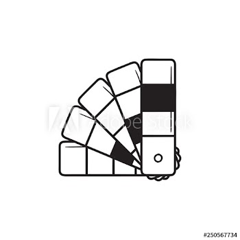 Color palette guide hand drawn outline doodle icon