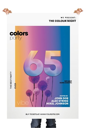 Color Party – Free PSD Flyer Template