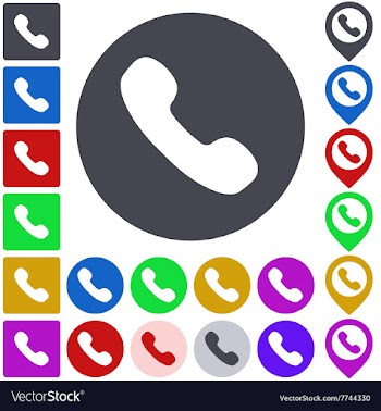 Color phone icon set vector image