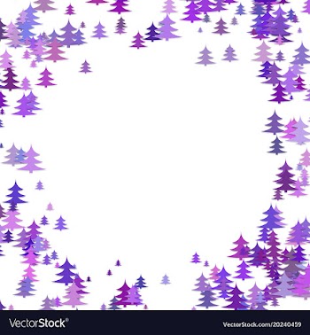 Color pine tree forest round frame design vector image