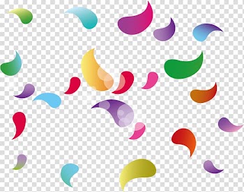 Color Poster , Cartoon colorful water drop transparent background PNG clipart