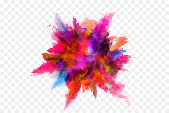 Color Powder Explosion - Color ink splash 