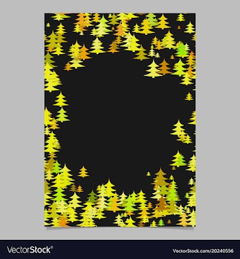 Color random christmas pine tree flyer template vector image