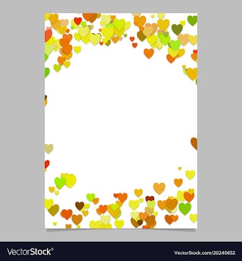 Color random heart page background design - love vector image