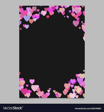 Color random heart page background design - love vector image