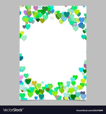 Color random heart page background design - love vector image