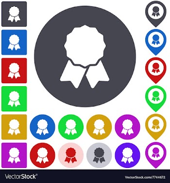 Color recognition icon set vector image