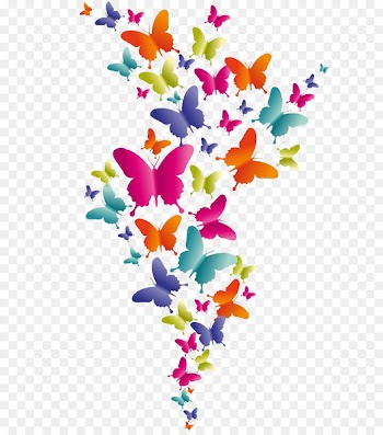 Color Royalty-free Illustration - Butterfly pattern 