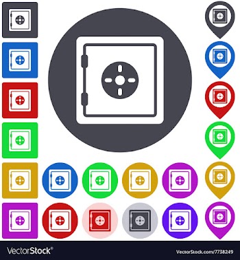 Color safe icon set vector image