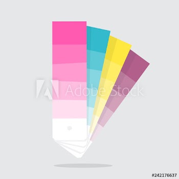 Color sample palette using for the design