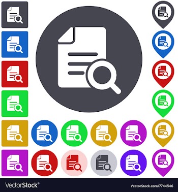 Color search icon set vector image