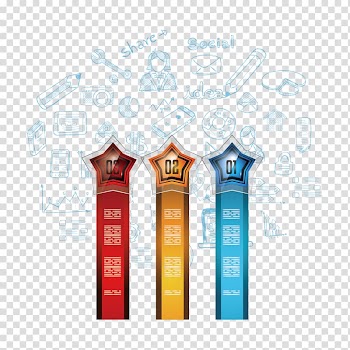 Color star information map transparent background PNG clipart