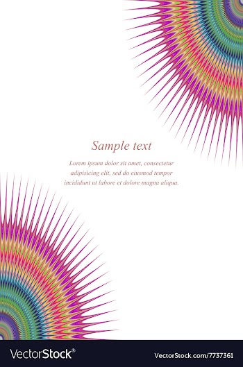 Color star page corner design template vector image