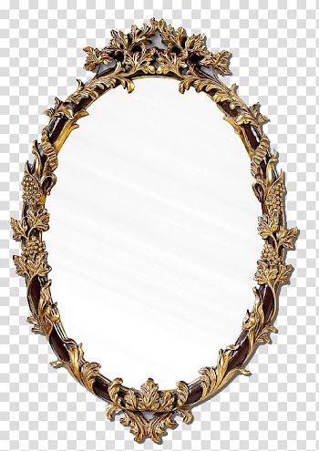 Color Stripe Mirror frame, Decorative mirror transparent background PNG clipart