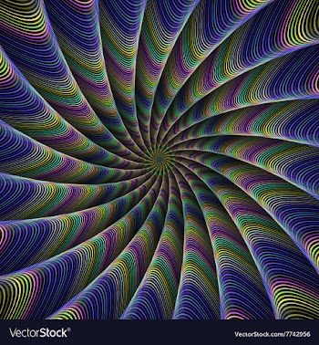 Color tentacles fractal design vector image