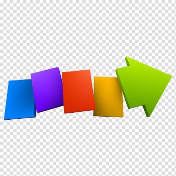 Color Three-dimensional space Abstract art, arrow transparent background PNG clipart
