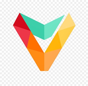Color triangle Blue - Low polygon color triangle 