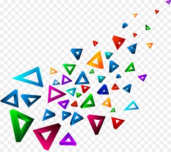 Color triangle - Vector hand colored triangle 