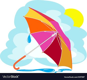 Color umbrella vector image