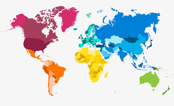 Color World Map, Vector Material, World #22897 - PNG Images - PNGio
