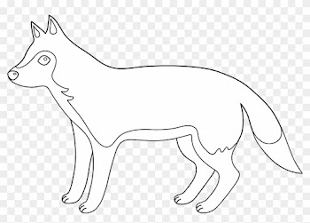 Colorable Wolf Line Art - Colorable Wolf Line Art