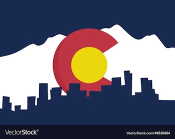 colorado state with blue background