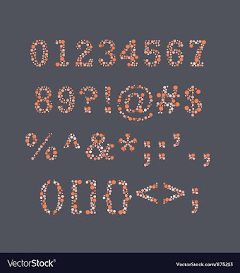  					Colorblind Numbers vector image														