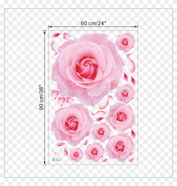 Colorcasazypa 063 N Rosas Cor De Rosa Flores Adesivos - Rose