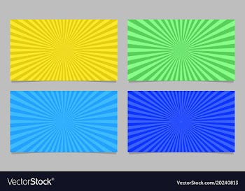 Colored abstract ray burst card background vector image