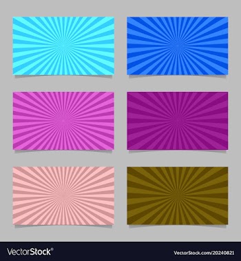 Colored abstract ray burst card background vector image