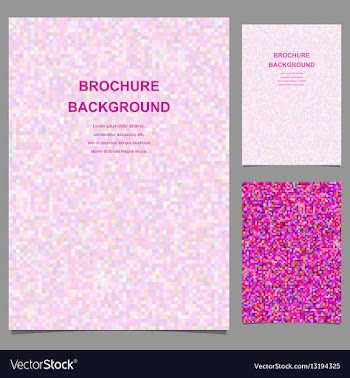 Colored abstract square tile mosaic brochure vector image