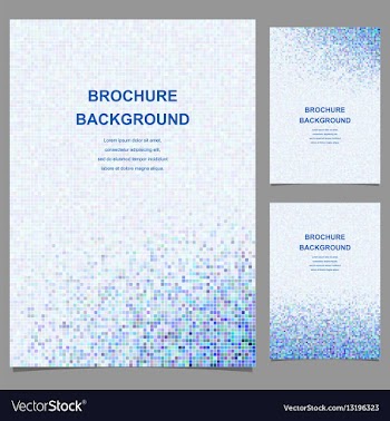 Colored abstract square tile mosaic brochure vector image