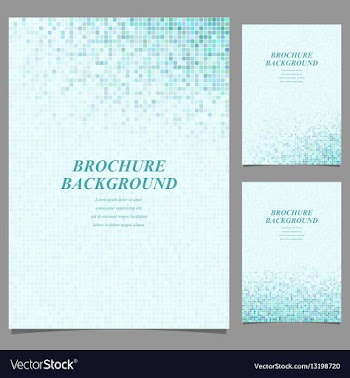 Colored abstract square tile mosaic brochure vector image