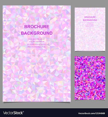 Colored abstract triangle brochure template vector image