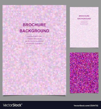 Colored abstract triangle design brochure template vector image