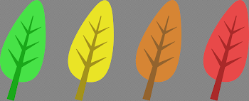 Colored Autumn Tree Leaves - Free Clip Art - Clip Art Library