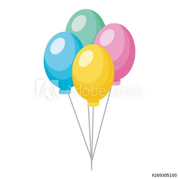 colored balloons party